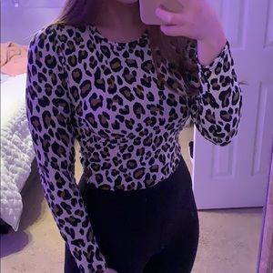 cheetah crop top